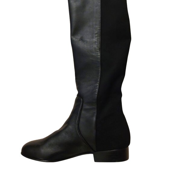 NEW BCBGMAXAZARIA Ma Fillie Knee High Black Leather & Textile Boots Retail $450 - Picture 7 of 7